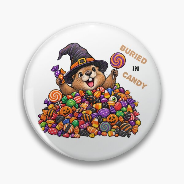 Item preview, Buried in Candy – Funny Groundhog Halloween Candy Design designed and sold by Buli89.