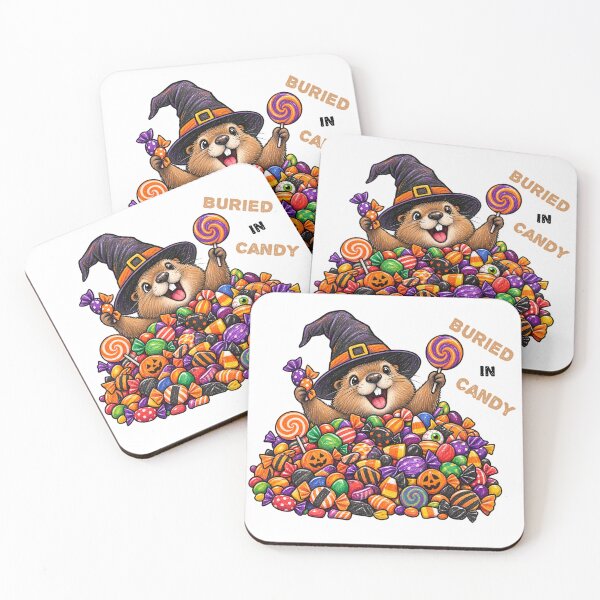 Item preview, Buried in Candy – Funny Groundhog Halloween Candy Design designed and sold by Buli89.