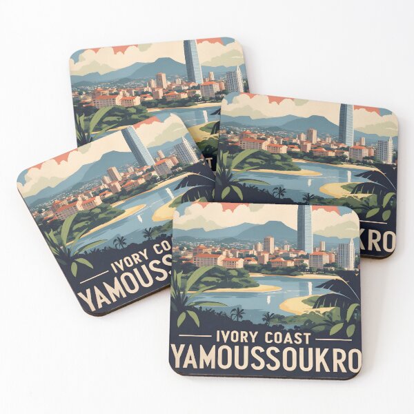 Item preview, Yamoussoukro Ivory Coast Vintage Travel designed and sold by TravelersGems.