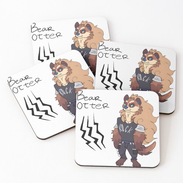 Item preview, Anthropomorphic Bear Otter with Rock Style designed and sold by PeaceTypo.