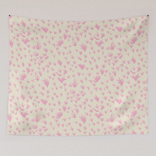Item preview, Grass Tufts in Pink on Cream designed and sold by Ema Tudose.