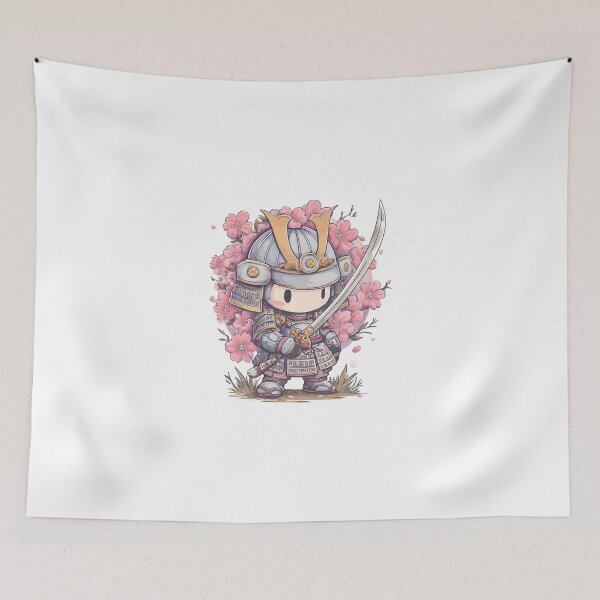 Item preview, Cute chibi samurai warrior designed and sold by cutemakerotart.