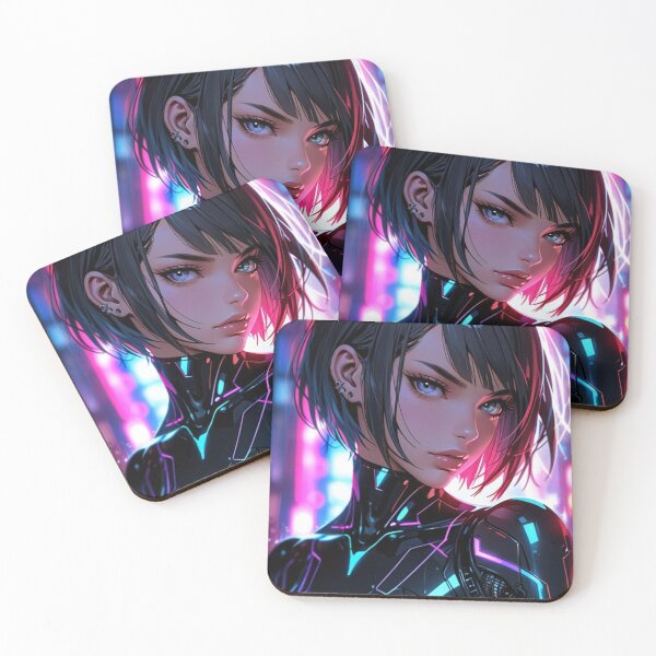 Item preview, Futuristic Neon Woman – Cyberpunk Anime Sci Fi Art designed and sold by AnimDream .