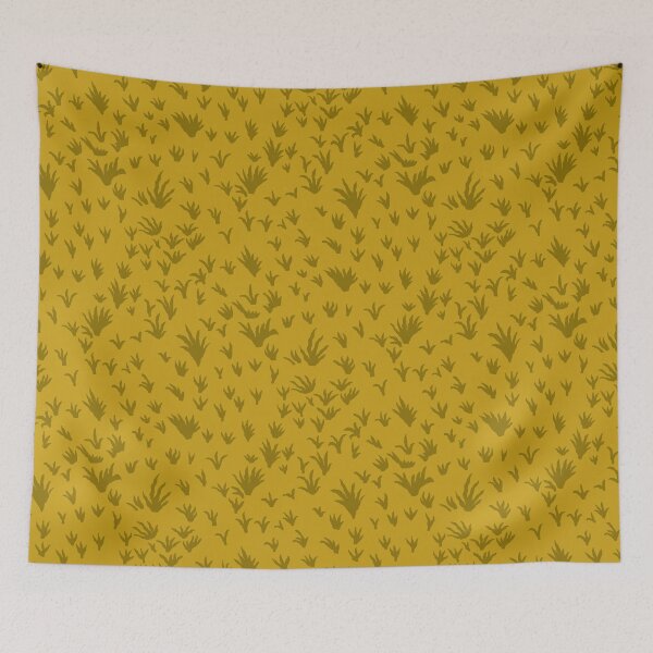 Item preview, Grass Tufts in Olive on Mustard Gold designed and sold by Ema Tudose.