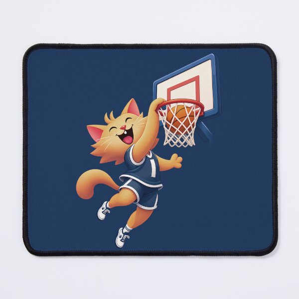 Item preview, Cute Cat Slam Dunk Basketball Cartoon designed and sold by Karamram Studio.