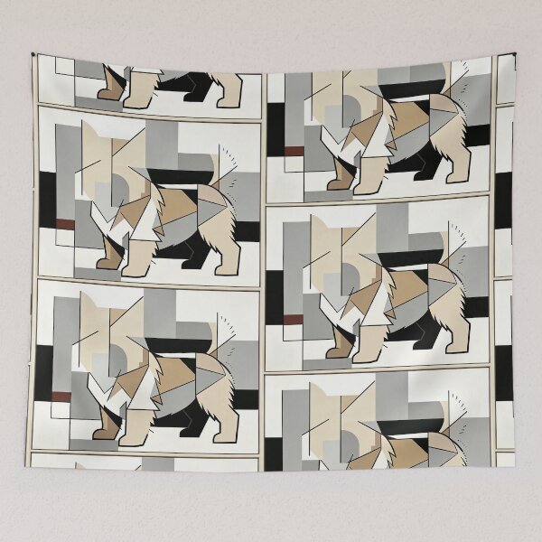 Item preview, cubist animal artwork designed and sold by forget45studio.