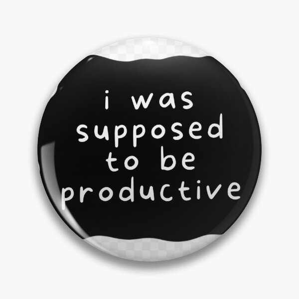 Item preview, I Was Supposed to Be Productive – Funny Procrastination Sticker designed and sold by SakuraHQ.