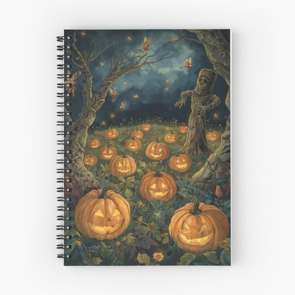 Item preview, Lantern Spirits – Cottagecore Fantasy Pumpkin Night designed and sold by Deezyned.