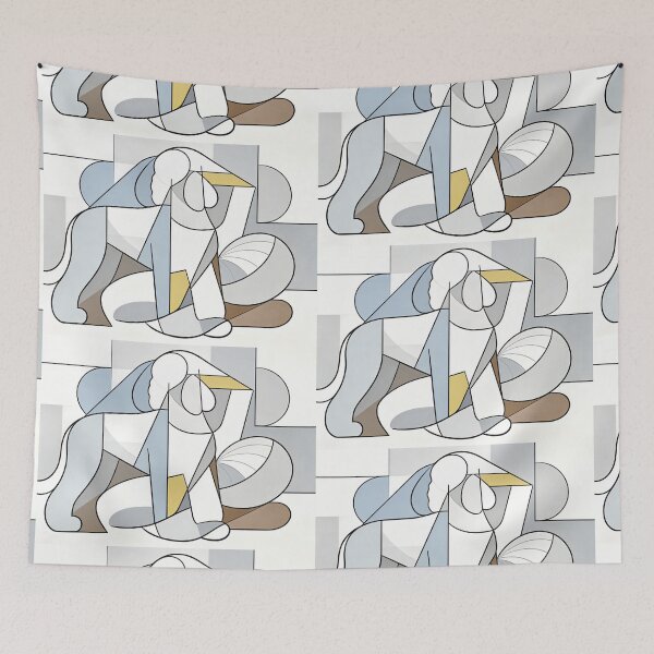 Item preview, cubist animal artwork designed and sold by forget45studio.