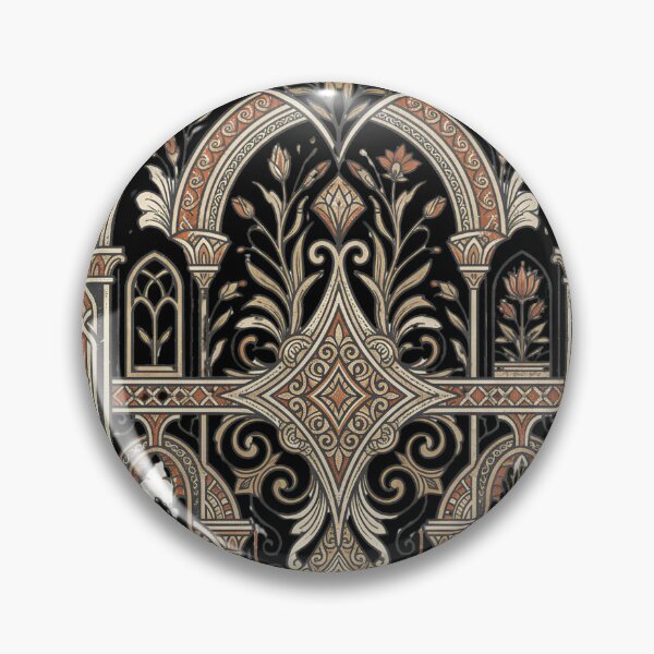 Item preview, Ornate Celestial Gothic Arch – Vintage Decorative Pattern designed and sold by Origamoart.