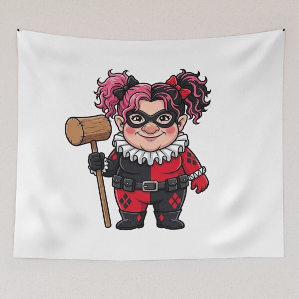 Item preview, Mischievous Harley Quinn Garden Gnome designed and sold by Bad-Decisions-Designs.