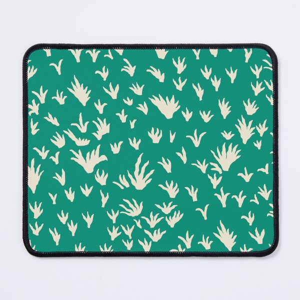 Item preview, Grass Tufts in Cream on Emerald Green designed and sold by Ema Tudose.