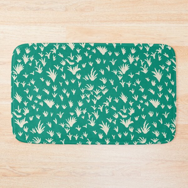 Item preview, Grass Tufts in Cream on Emerald Green designed and sold by Ema Tudose.