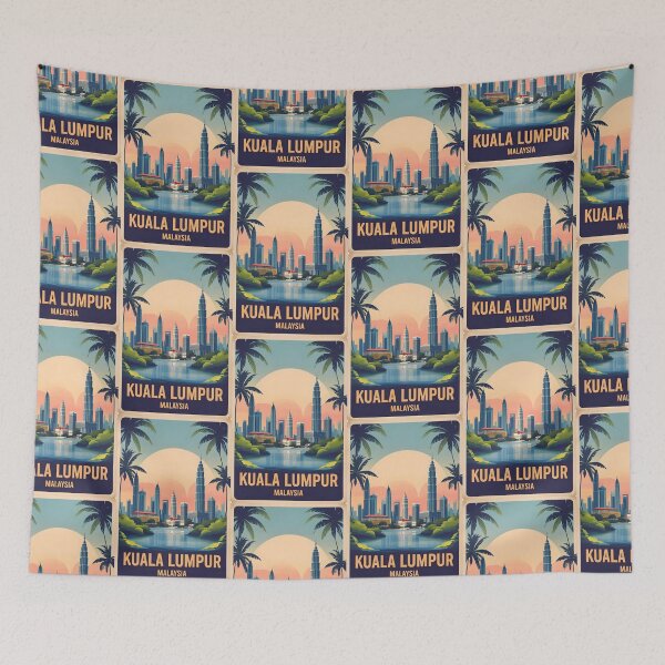 Item preview, Kuala Lumpur Malaysia Vintage Travel Tourism designed and sold by TravelersGems.