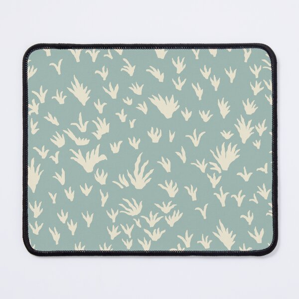 Item preview, Grass Tufts in Cream on Sage Blue designed and sold by Ema Tudose.
