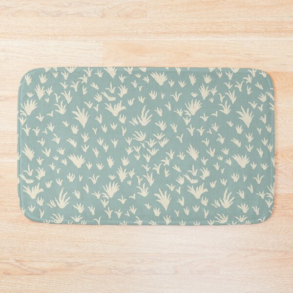 Item preview, Grass Tufts in Cream on Sage Blue designed and sold by Ema Tudose.
