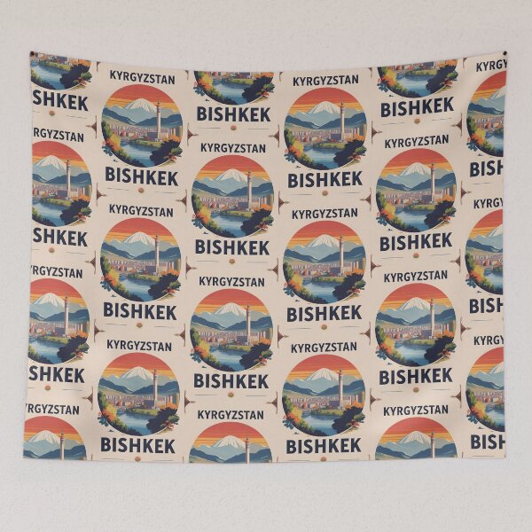 Item preview, Bishkek Kyrgyzstan Vintage Travel Tourism designed and sold by TravelersGems.