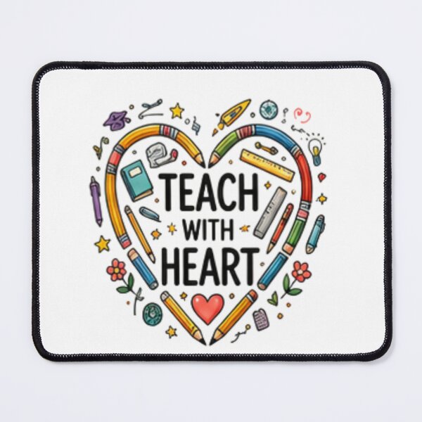 Item preview, Teach With Heart — Inspirational Teacher Appreciation Design designed and sold by Tipsy24.