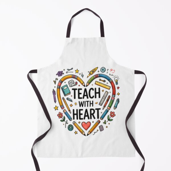 Item preview, Teach With Heart — Inspirational Teacher Appreciation Design designed and sold by Tipsy24.