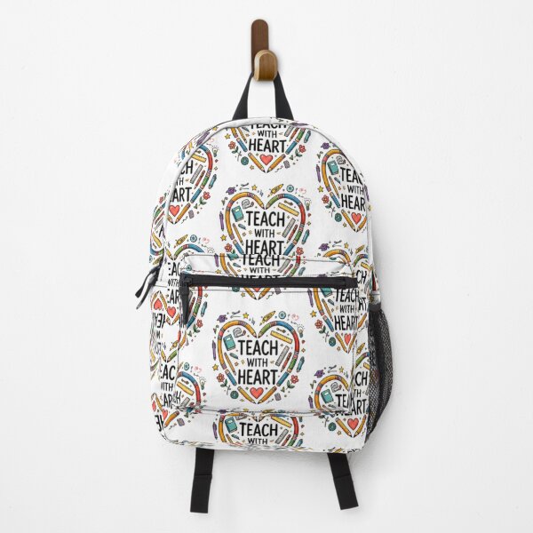 Item preview, Teach With Heart — Inspirational Teacher Appreciation Design designed and sold by Tipsy24.