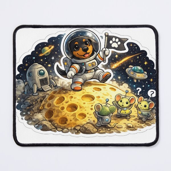 Item preview, Space cat on the moon designed and sold by NorthPeak Studio.