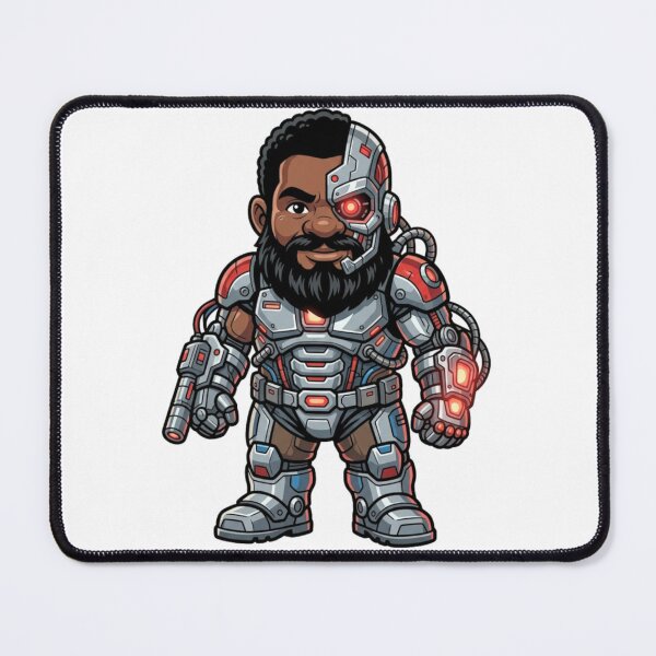 Item preview, Robotic Hero Cyborg Garden Gnome designed and sold by Bad-Decisions-Designs.