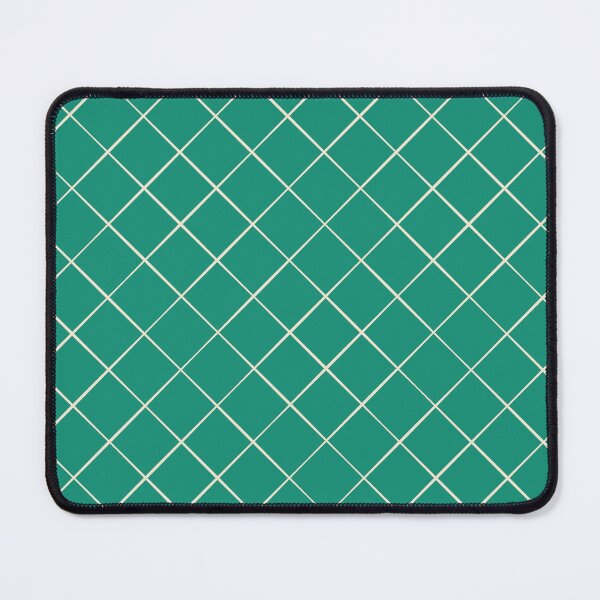 Item preview, Diagonal Trellis Grid in Cream on Emerald designed and sold by Ema Tudose.
