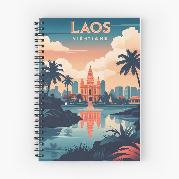 Item preview, Vientiane Laos Vintage Travel Tourism designed and sold by TravelersGems.