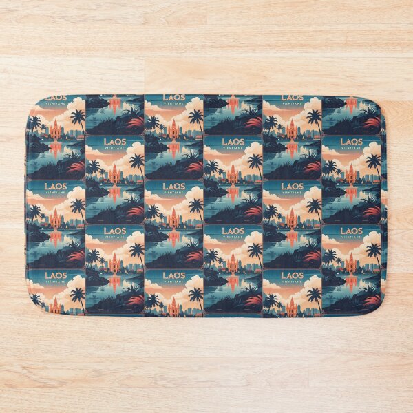 Item preview, Vientiane Laos Vintage Travel Tourism designed and sold by TravelersGems.