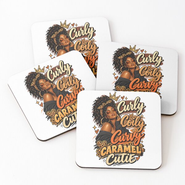 Item preview, Curly Coily Curvy Caramel Cutie Bold Bubble Letter Curvy Pride designed and sold by ZIGLWORKS.