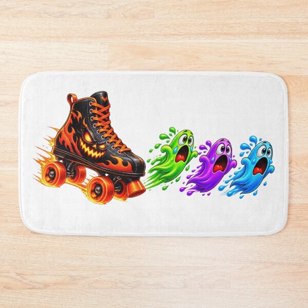 Item preview, Halloween Roller Skate Chasing Ghosts – Spooky Roller Skating Halloween Design designed and sold by ArtSpark Studio.