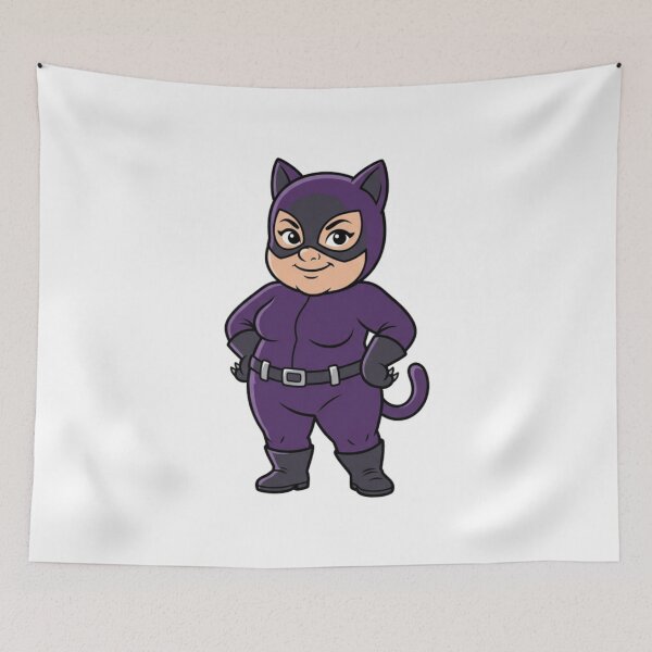 Item preview, Classic Purple Catsuit Catwoman Garden Gnome designed and sold by Bad-Decisions-Designs.
