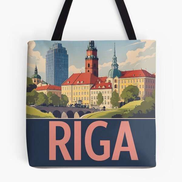 Item preview, Riga Latvia Vintage Travel Tourism designed and sold by TravelersGems.