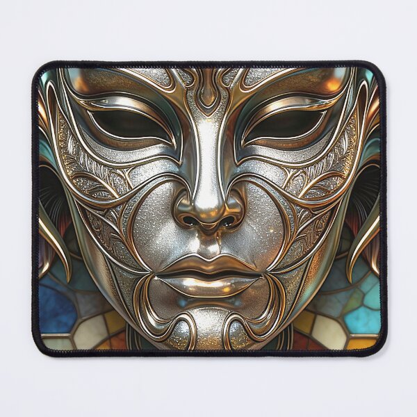 Item preview, Venetian Masquerade Silver Art Nouveau Mask designed and sold by Frackxion.