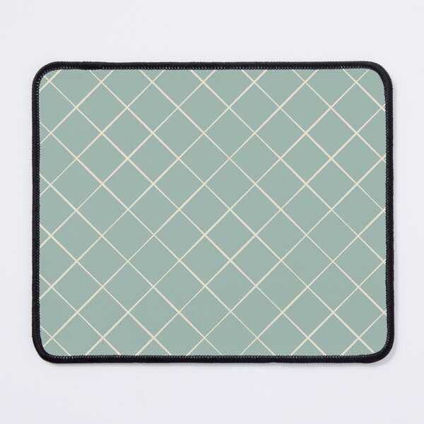 Item preview, Diagonal Trellis Grid in Cream on Sage designed and sold by Ema Tudose.
