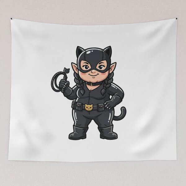 Item preview, Feline Fatale Catwoman Garden Gnome designed and sold by Bad-Decisions-Designs.