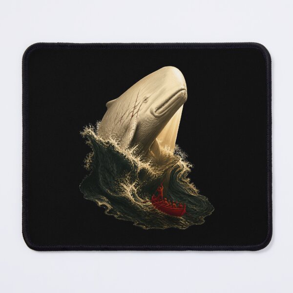 Item preview, Golden White Whale Rising Above Ahab’s Boat designed and sold by Fenay Designs.