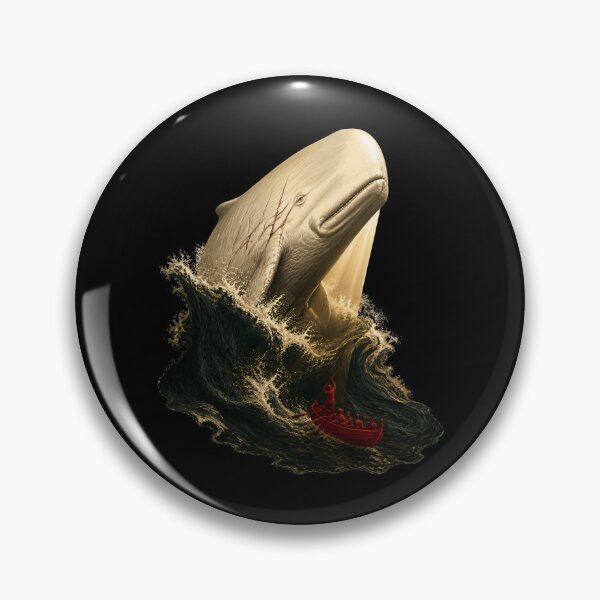 Item preview, Golden White Whale Rising Above Ahab’s Boat designed and sold by Fenay Designs.