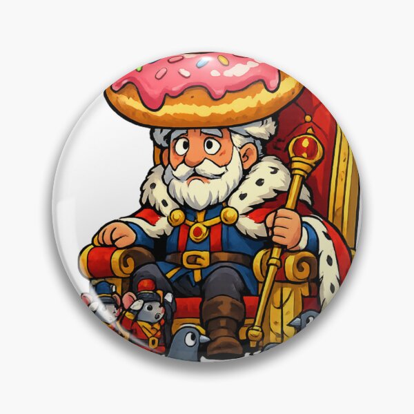 Item preview, Cat King With Giant Donut designed and sold by NorthPeak Studio.
