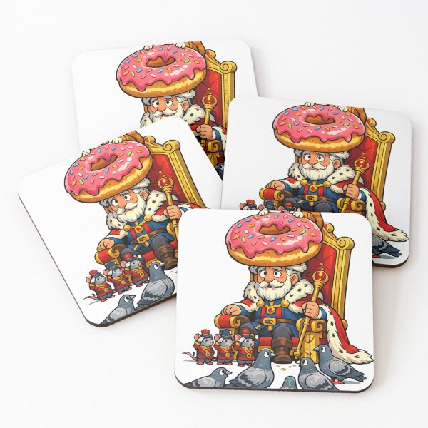 Item preview, Cat King With Giant Donut designed and sold by NorthPeak Studio.