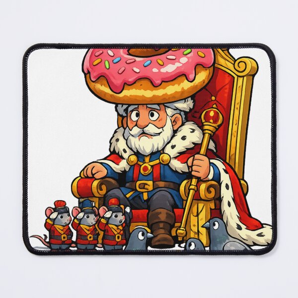 Item preview, Cat King With Giant Donut designed and sold by NorthPeak Studio.