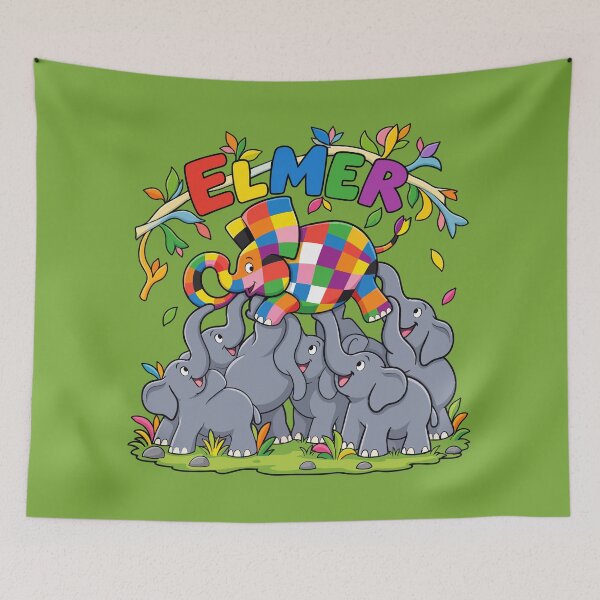 Item preview, Elmer Elephant Parade – Colorful Friendship designed and sold by HappyToons Shop.
