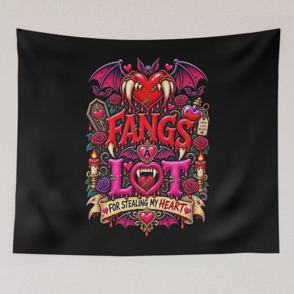 Item preview, DARK LOVE ❤️ - MONSTER ROMANCE COLLETION -  VAMPIRE LOVE - FANGS ALOT - FOR STEALING MY HEART - v2 designed and sold by WheelieGdArt.