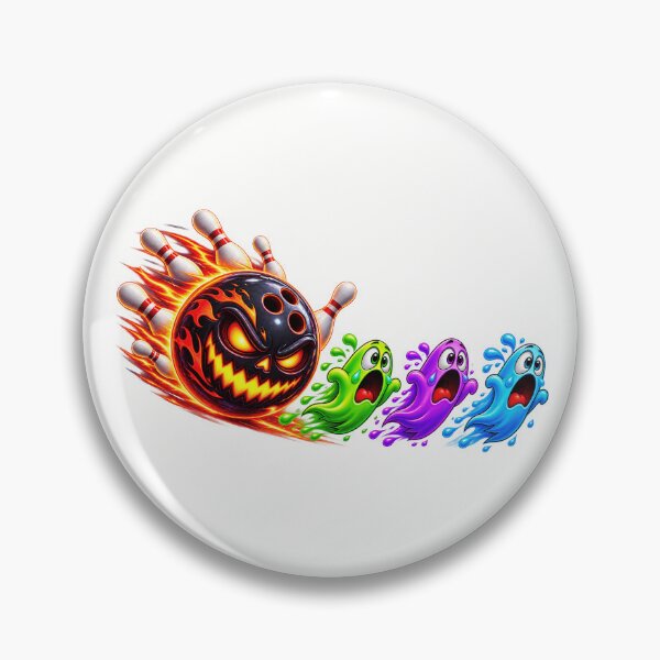 Item preview, Halloween Bowling Ball Chasing Ghosts – Spooky Bowling Halloween Design designed and sold by ArtSpark Studio.