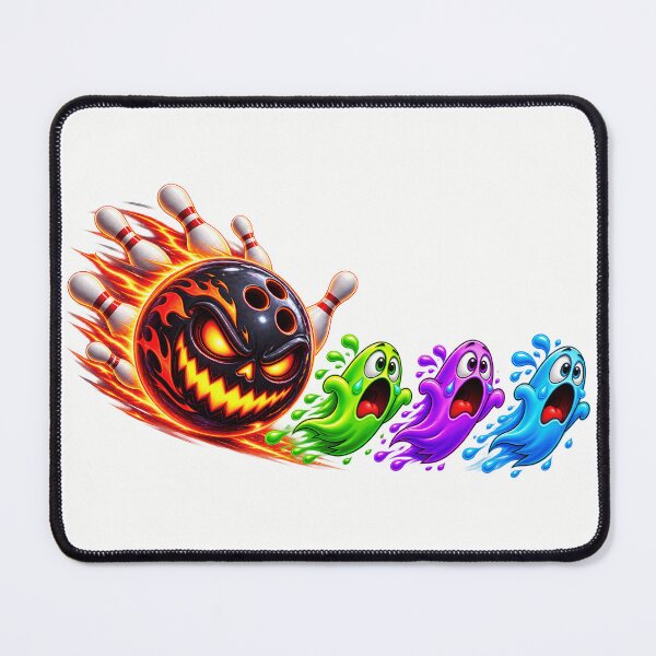 Item preview, Halloween Bowling Ball Chasing Ghosts – Spooky Bowling Halloween Design designed and sold by ArtSpark Studio.
