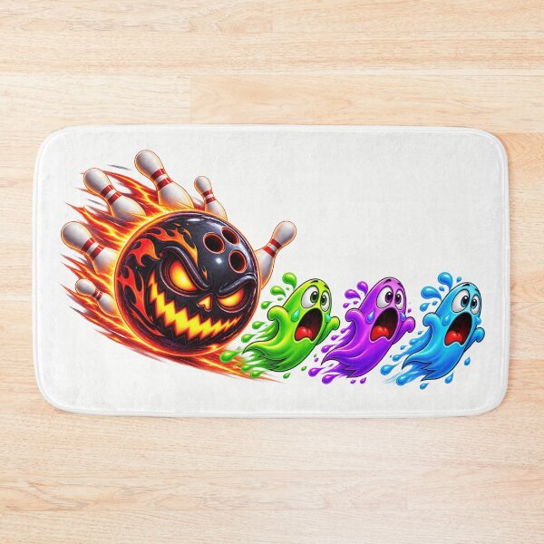 Item preview, Halloween Bowling Ball Chasing Ghosts – Spooky Bowling Halloween Design designed and sold by ArtSpark Studio.