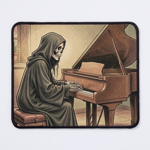 Item preview, The Grim Reaper playing the piano. Retro. designed and sold by MagelliShop.