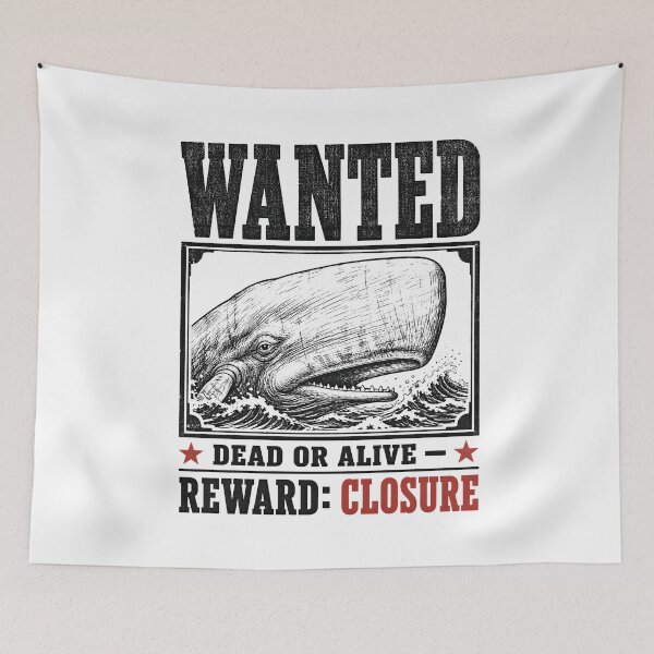 Item preview, Moby Dick Wanted Dead or Alive Reward Closure designed and sold by Fenay Designs.