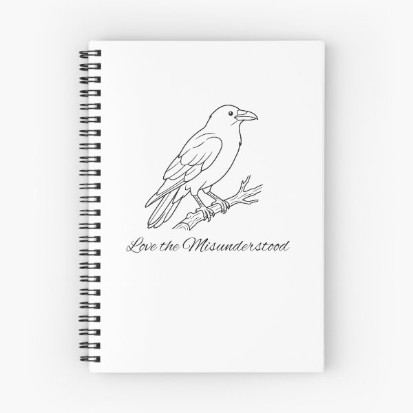 Item preview, Love the Misunderstood Raven Dark Cottagecore Line Art Design Unloved designed and sold by Nalvie Studio.