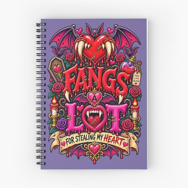 Item preview, DARK LOVE ❤️ - MONSTER ROMANCE COLLETION -  VAMPIRE LOVE - FANGS ALOT - FOR STEALING MY HEART - v3 designed and sold by WheelieGdArt.